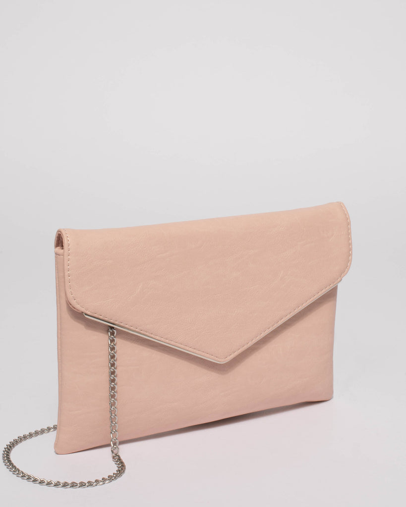 Pink Smooth Samantha Clutch Bag