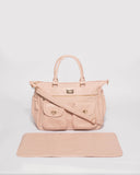 Pink Baby Travel Bag With Gold Hardware
