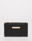 Black Saffiano Selena Zip Wallet