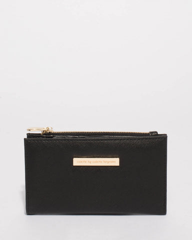 Black Saffiano Selena Zip Wallet
