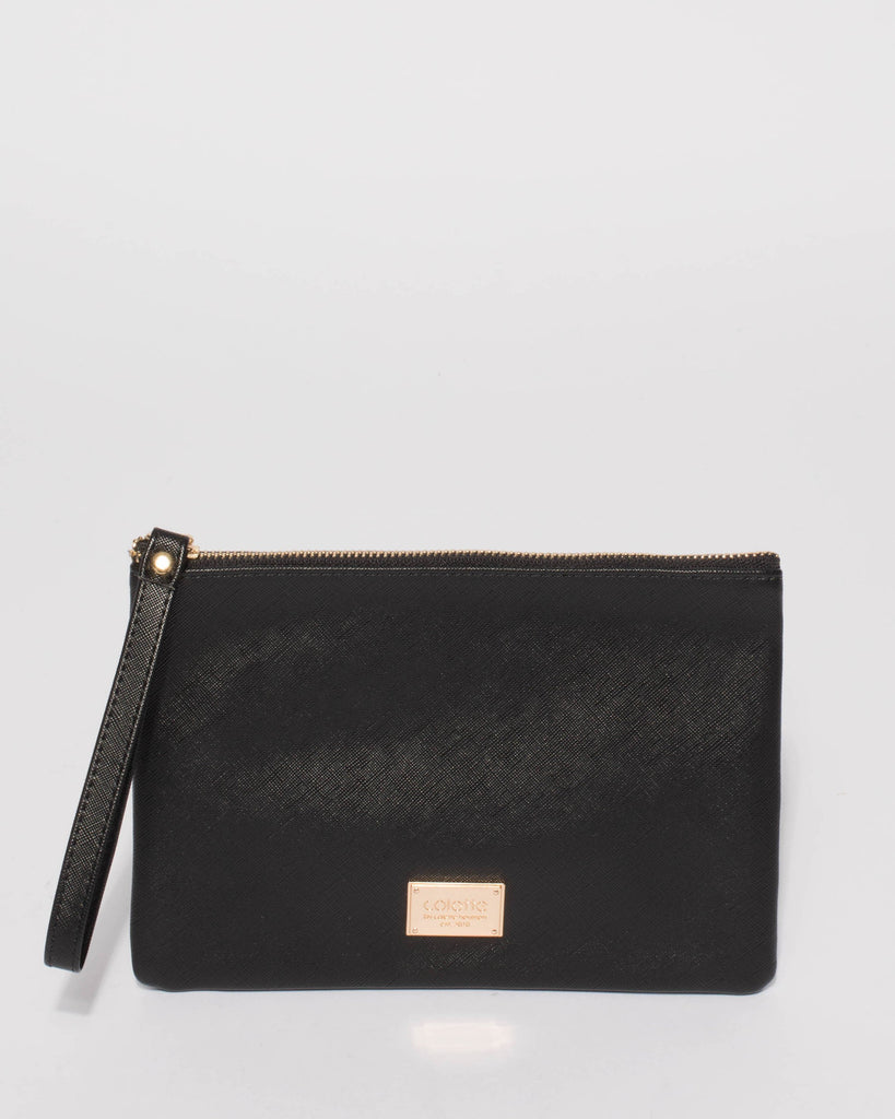 Black Poppy Wristlet Purse