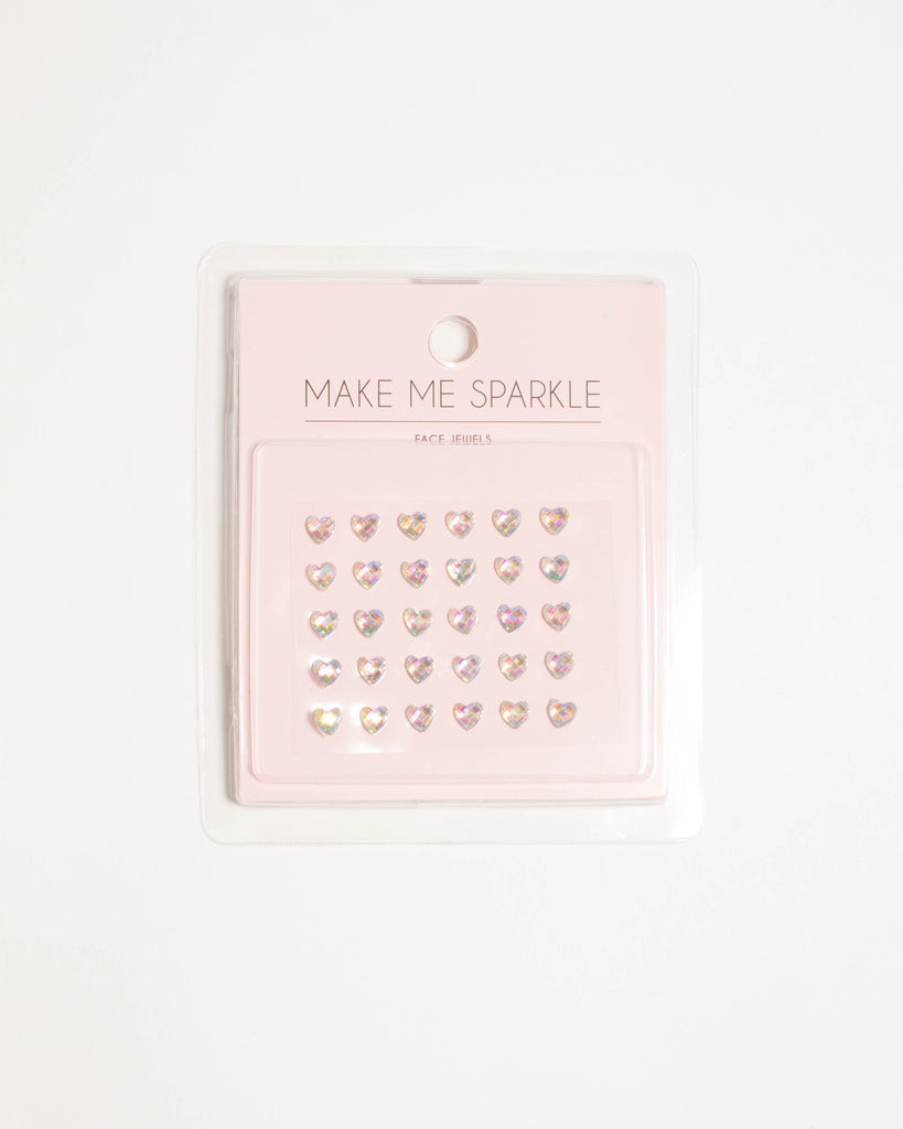 Crystal Heart Face Gems