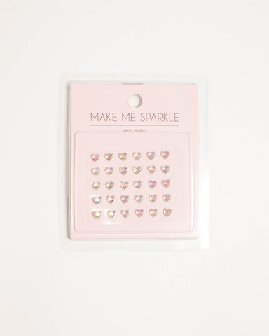 Crystal Heart Face Gems