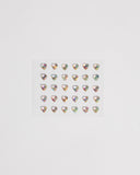 Crystal Heart Face Gems