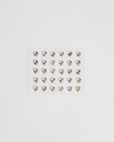 Crystal Heart Face Gems