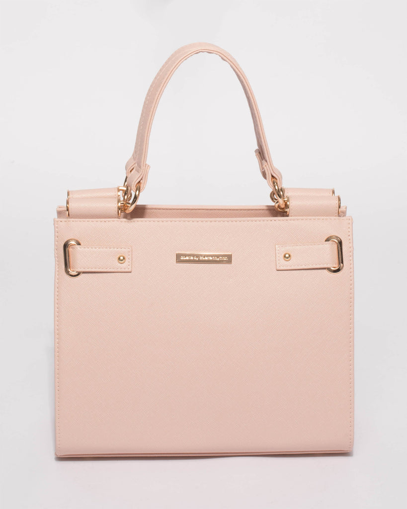 Pink Stephanie Square Tote Bag