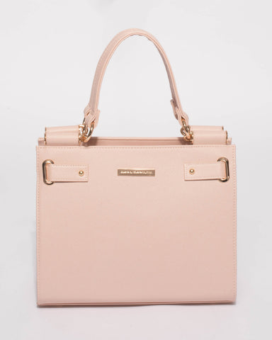 Pink Stephanie Square Tote Bag