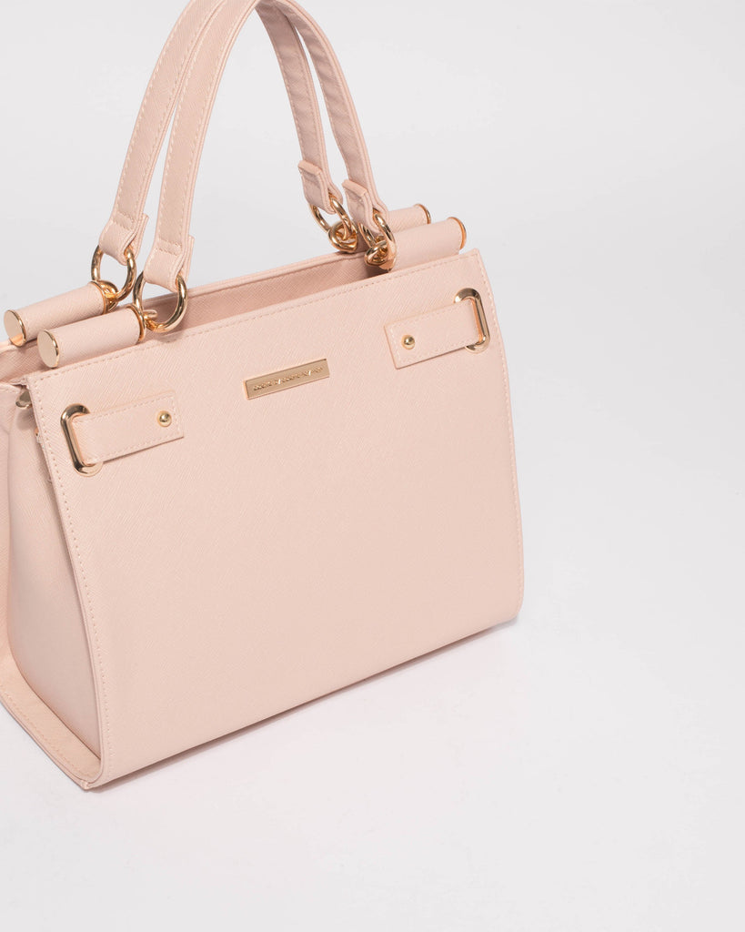 Pink Stephanie Square Tote Bag