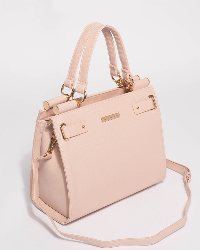 Pink Stephanie Square Tote Bag