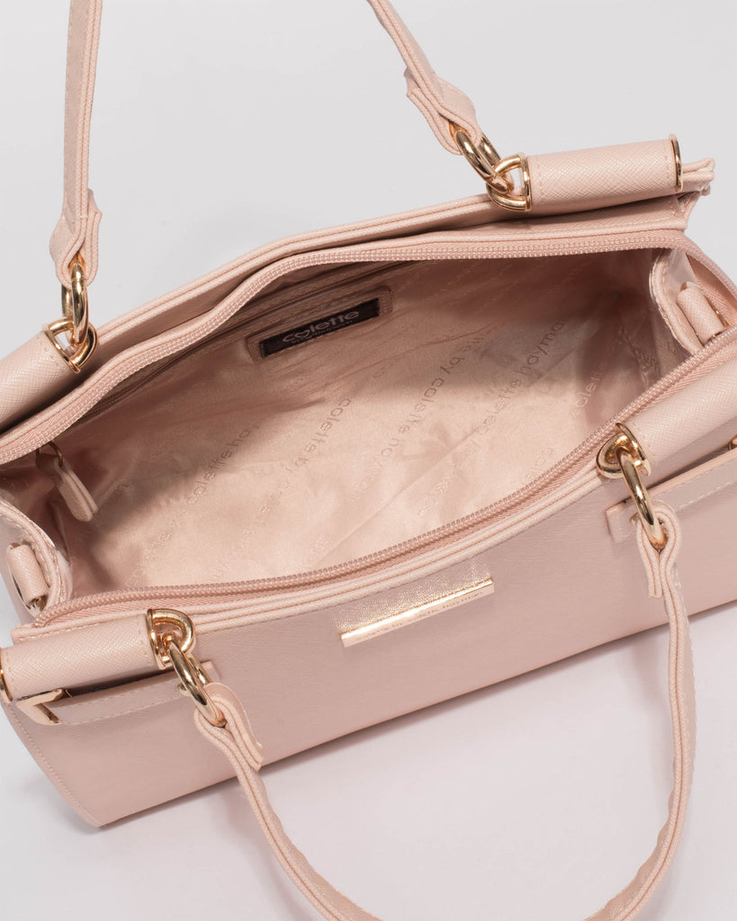 Pink Stephanie Square Tote Bag