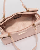 Pink Stephanie Square Tote Bag