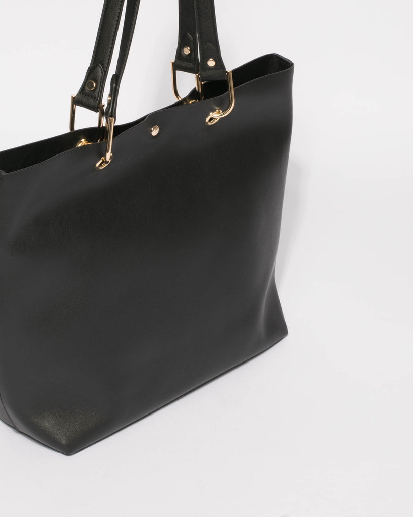 Black Annabel Large Tote Bag