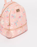 Pink Floral Bridget Pom-Pom Backpack
