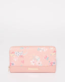 Pink Floral Travel Multi Wallet