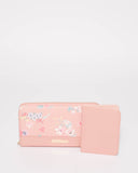 Pink Floral Travel Multi Wallet
