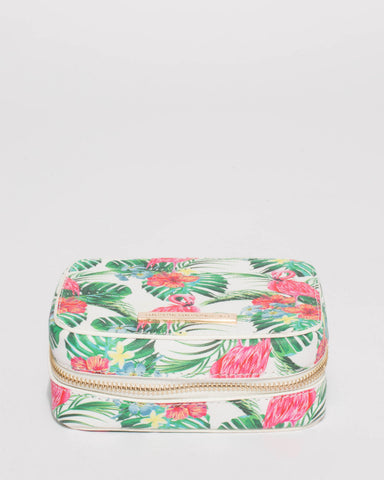 Multi Colour Flamingo Jewel Organiser Case