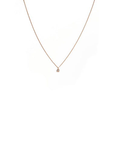Cubic Zirconia Rose Gold Plated Fine Pendant Necklace