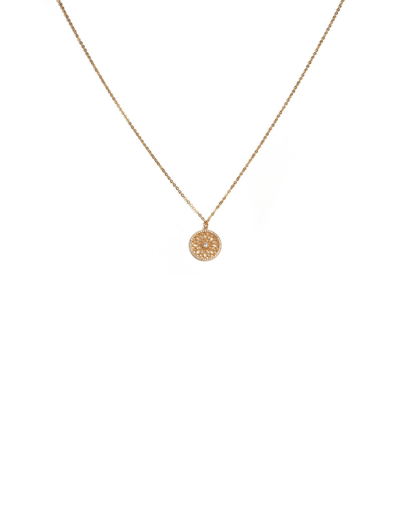 Cubic Zirconia Gold Plated Fine Pendant Necklace
