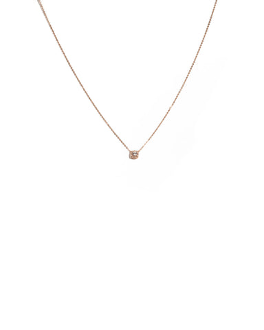 Cubic Zirconia Rose Gold Plated Pendant Fine Necklace