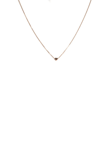 Rose Gold Plated Mini Heart Chain Necklace
