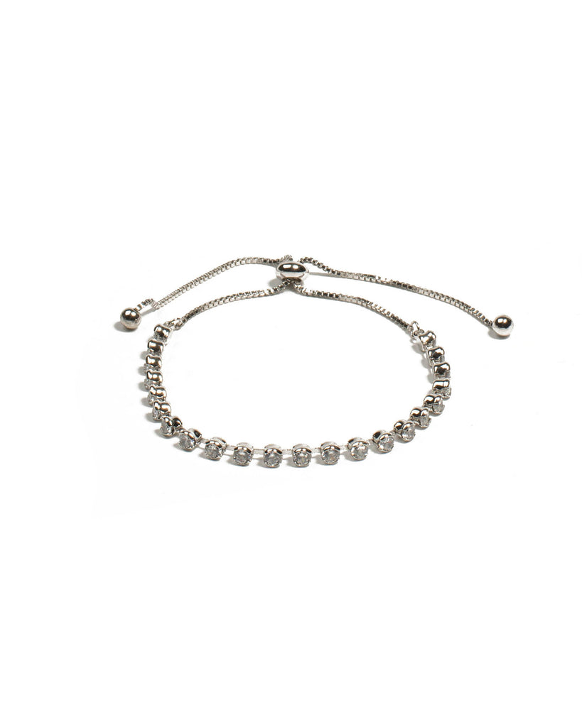 Cubic Zirconia White Gold Plated Stone Bracelet Wristwear
