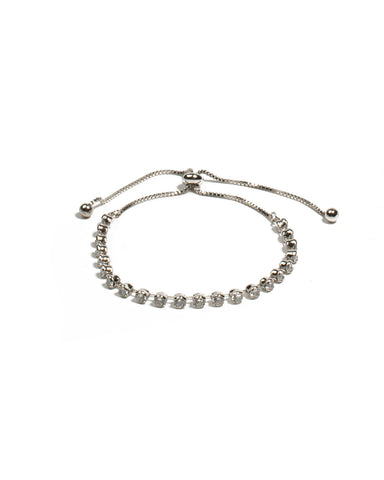 Cubic Zirconia White Gold Plated Stone Bracelet Wristwear