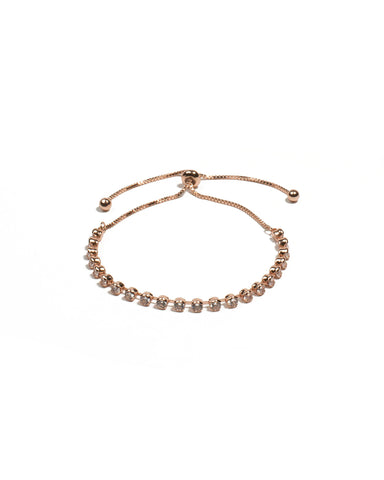 Cubic Zirconia Rose Gold Plated Stone Bracelet Wristwear