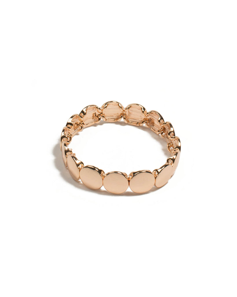 Rose Gold Plated Real Circle Stretch Wristwear