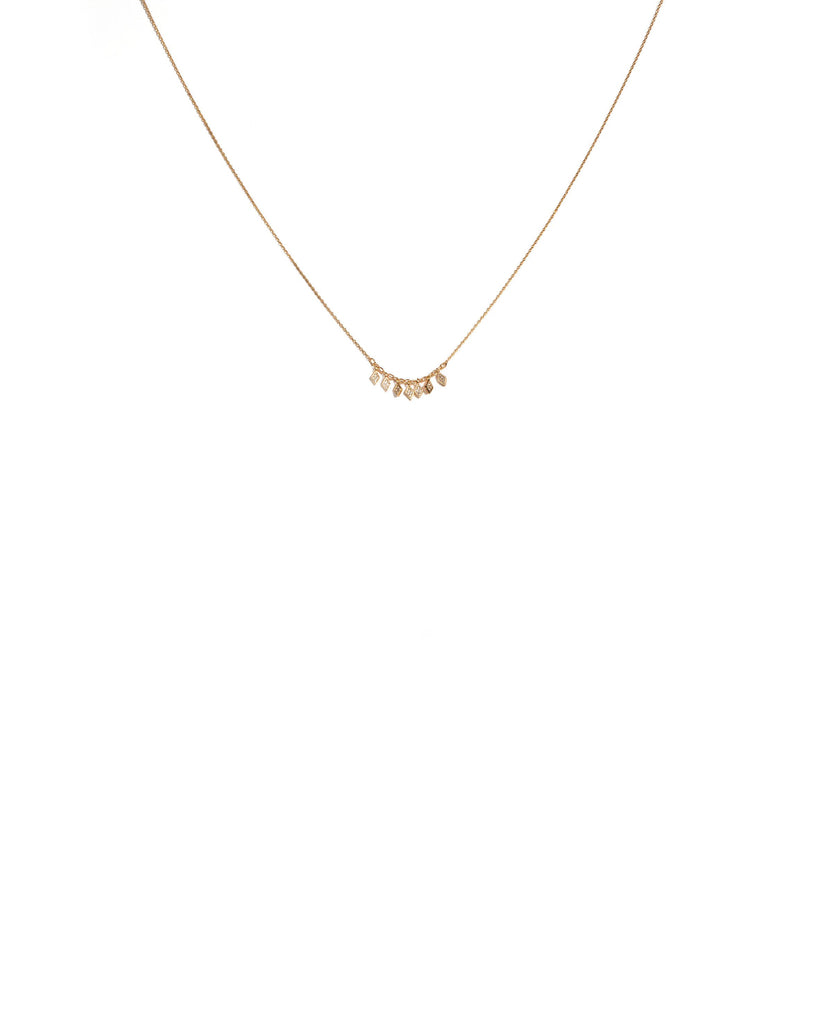 Cubic Zirconia Gold Plated Diamond Fine Chain Necklace