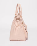 Pink Saffiano Pocket And Zip Baby Travel Bag With Gold Hardware