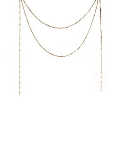 Crystal Gold Tone Crystal Drape Necklace