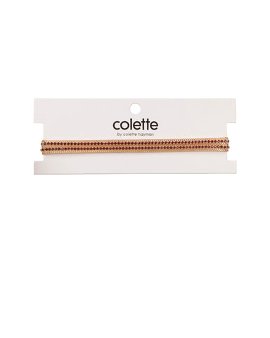 Red Gold Tone Crystal Choker