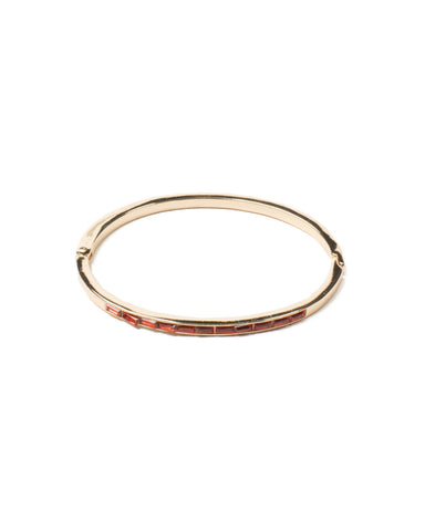 Red Gold Tone Crystal Clamp Wristwear