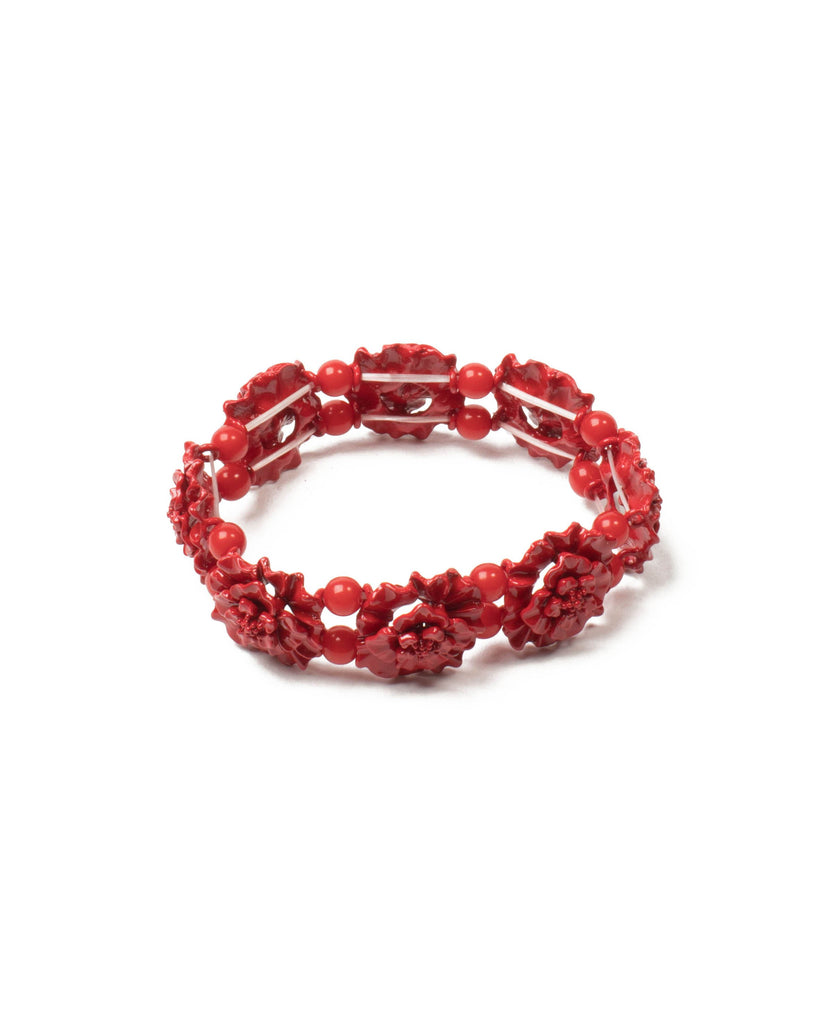 Red Floral Stretch Wristwear