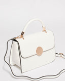 White Ellie Top Handle Bag