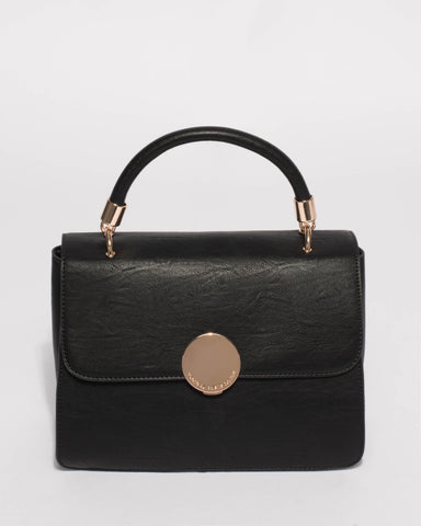 Black Ellie Top Handle Bag