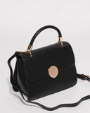 Black Ellie Top Handle Bag