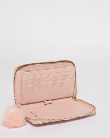 Pink Nina Stud Travel Wallet
