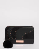 Black Nina Stud Travel Wallet