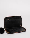 Black Nina Stud Travel Wallet