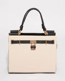 Monochrome Stephanie Square Scarf Tote Bag