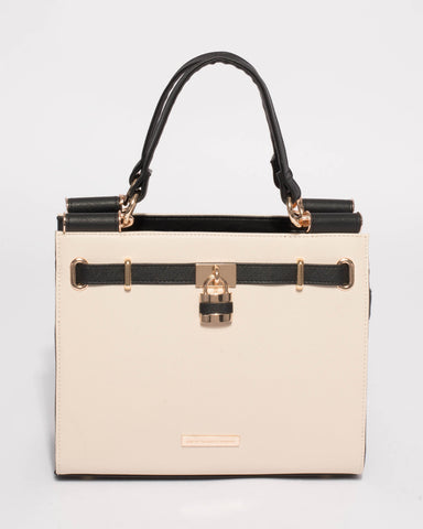 Monochrome Stephanie Square Scarf Tote Bag
