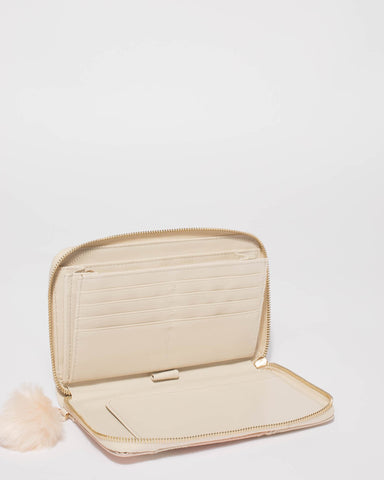 Rose Gold And Ivory Nina Stud Travel Wallet