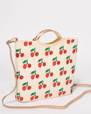 Natural Jessie Cherry Clutch Bag