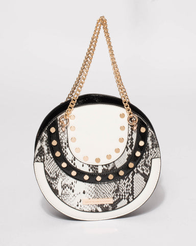 Monochrome Kiara Circle Tote Bag
