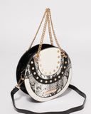 Monochrome Kiara Circle Tote Bag