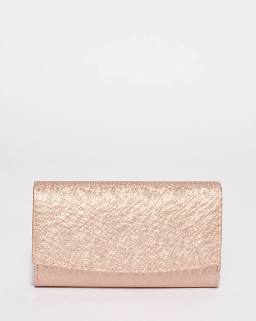 Rose Gold Lizzie Eve Clutch Bag