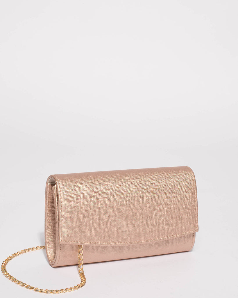 Rose Gold Lizzie Eve Clutch Bag