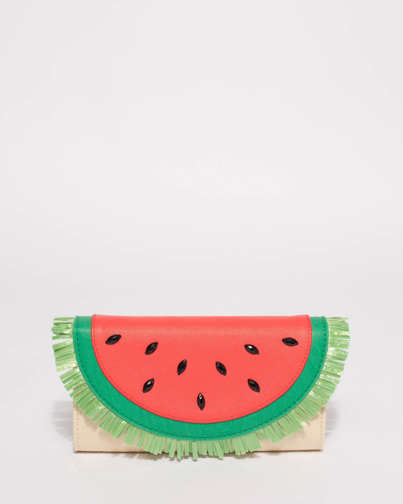 Multi Colour Watermelon Summer Clutch Bag