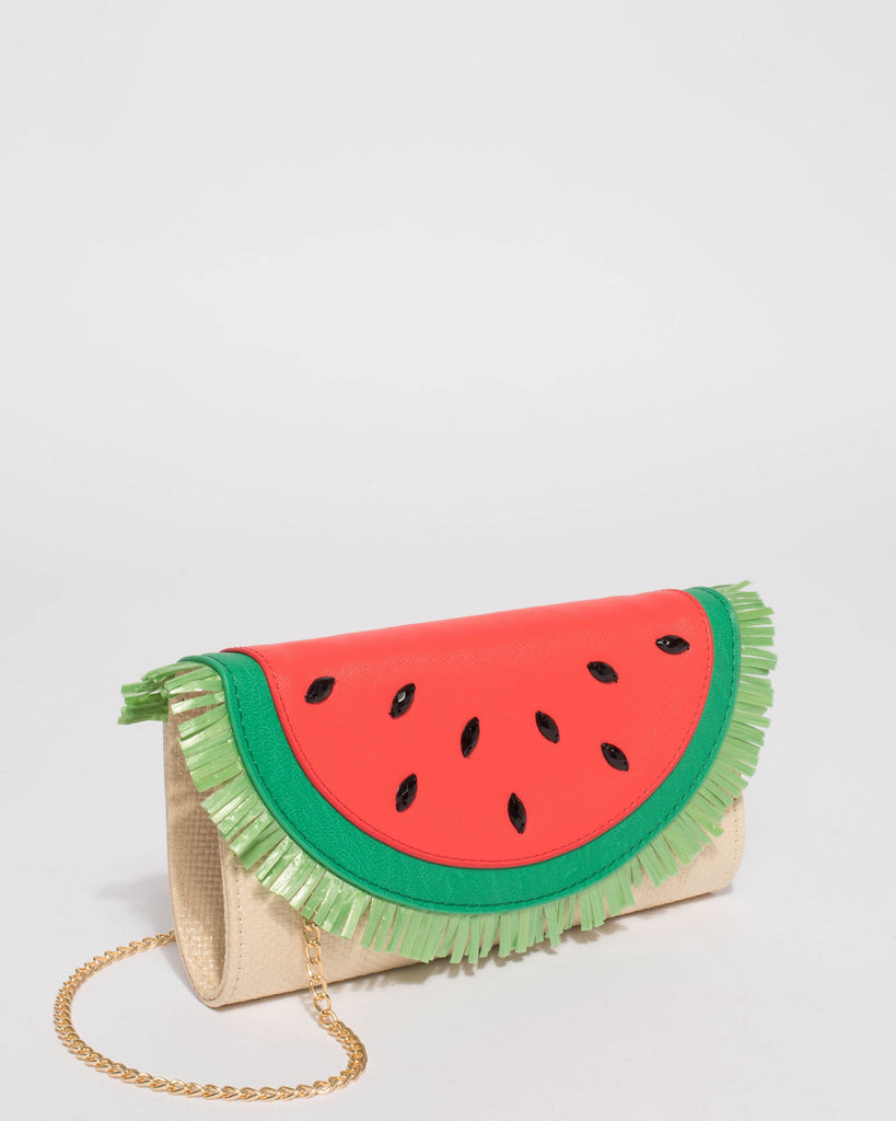 Multi Colour Watermelon Summer Clutch Bag